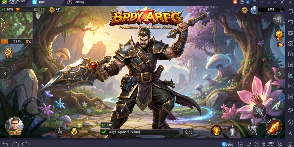 Tampilan gameplay menegangkan di dunia ARPG yang menakjubkan.