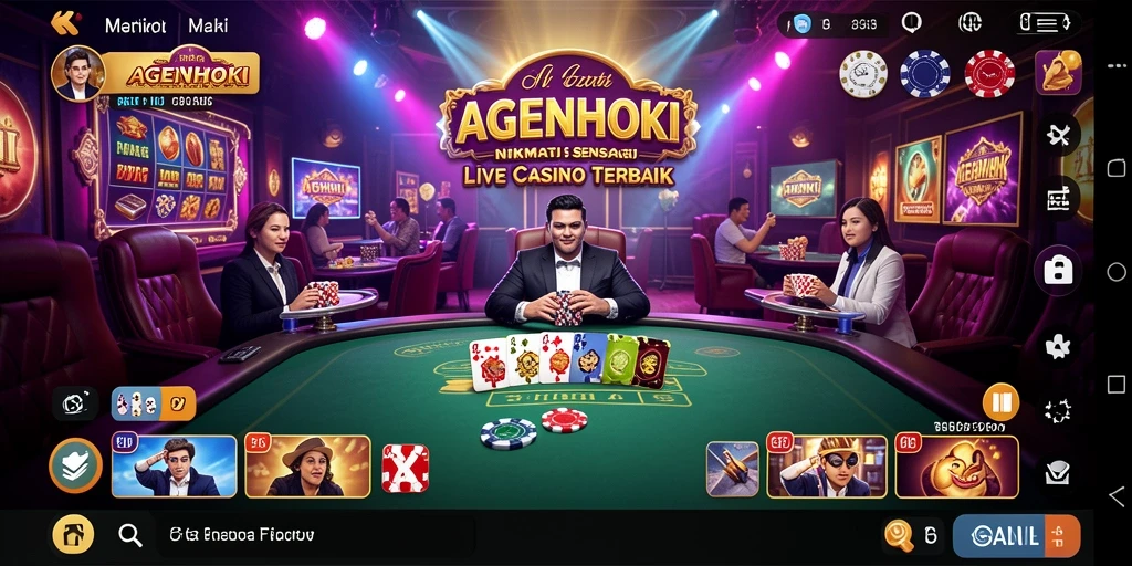 Tampilan gameplay Live Casino AGENHOKI yang mendebarkan.
