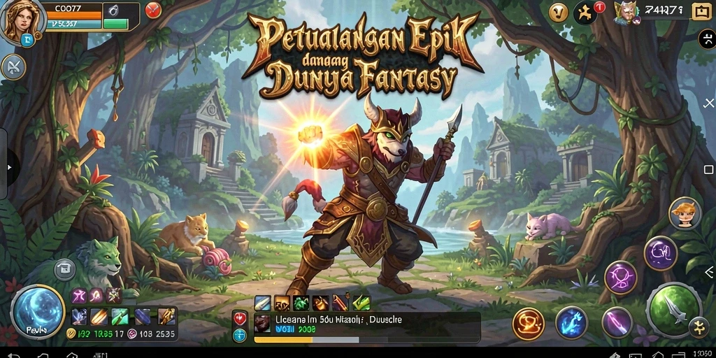 Screenshot utama COO77 menampilkan aksi mendebarkan dalam pertarungan RPG.