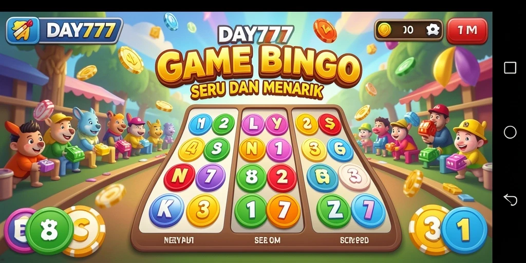 Screenshot utama DAY777 menampilkan keseruan gameplay Bingo.