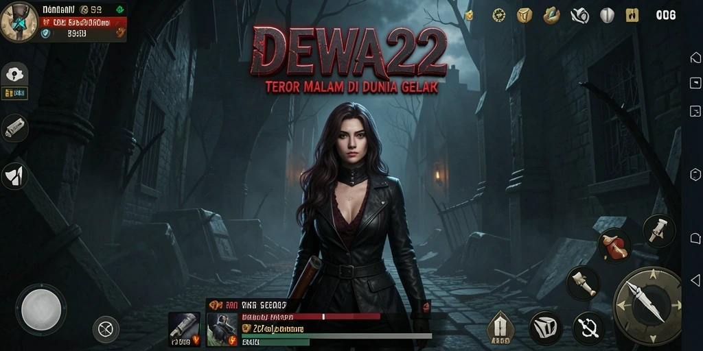 Screenshot gameplay DEWA22 menampilkan kegelapan dan ketegangan.
