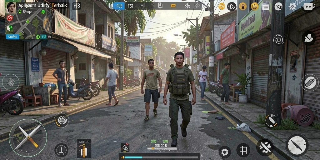 Screenshot utama F08 menampilkan antarmuka yang sederhana dan intuitif.