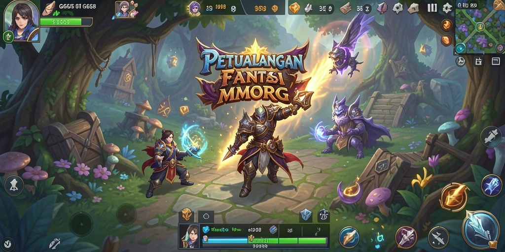Tampilan gameplay G668 yang menarik di dunia fantasi.