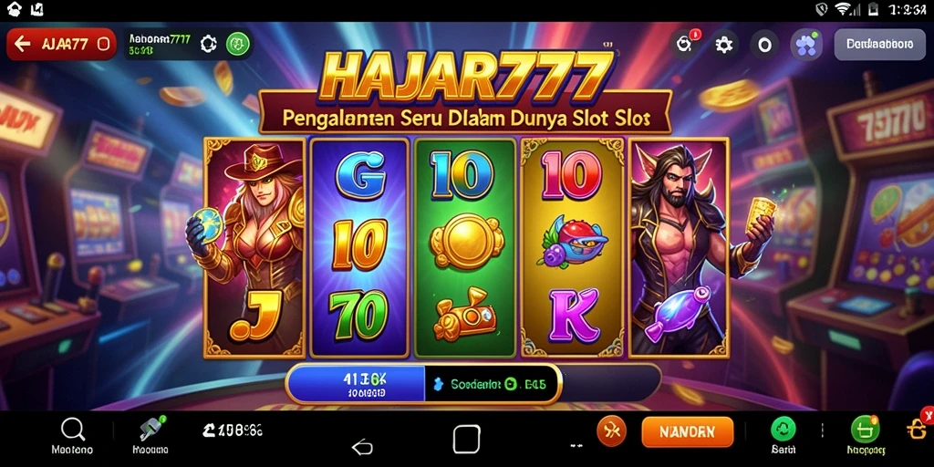 Tampilan gameplay yang menarik dari HAJAR777 dalam dunia slot.