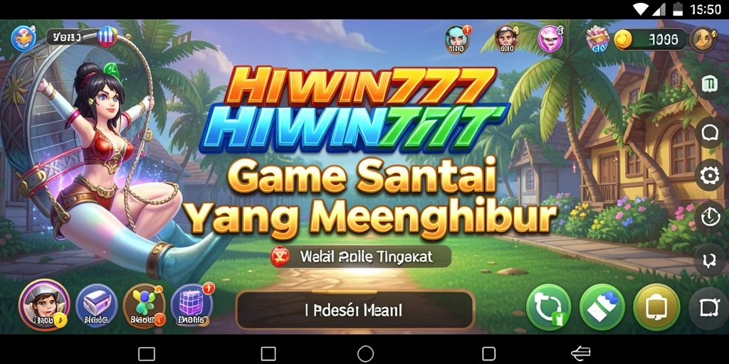 Tampilan gameplay HIWIN777 yang menghibur dan penuh warna.