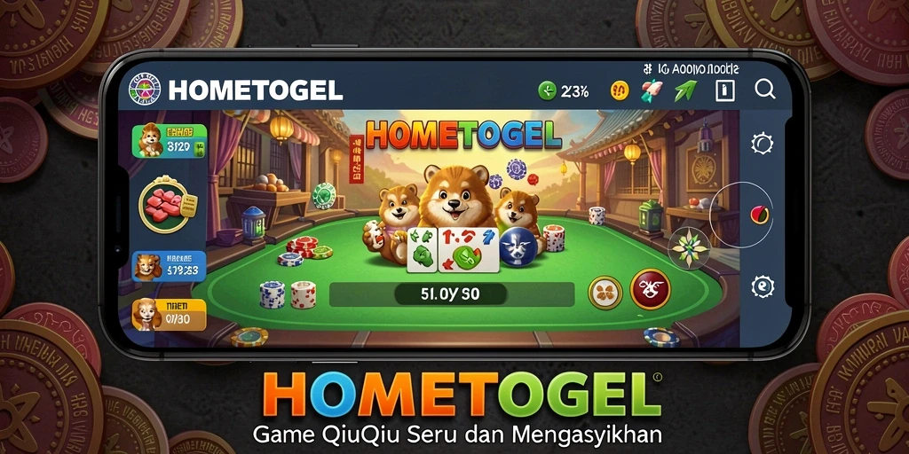 Tangkapan layar HOMETOGEL menampilkan momen seru bermain QiuQiu.