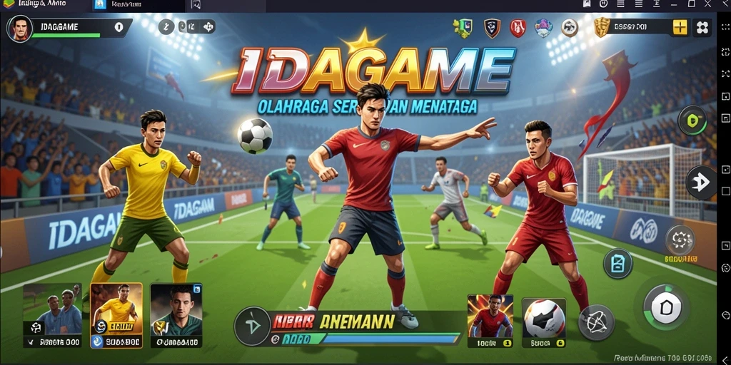 Screenshot gameplay IDAGAME menunjukkan aksi seru dalam olahraga.