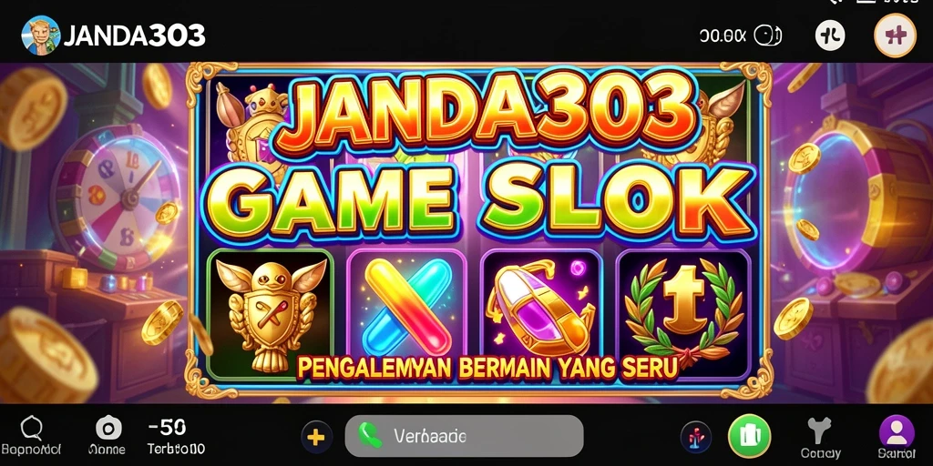 Menampilkan momen seru dari gameplay JANDA303 Slot.