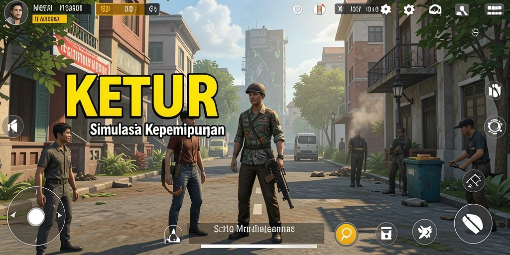 Tampilan gameplay KETUA yang realistis dan mengesankan.