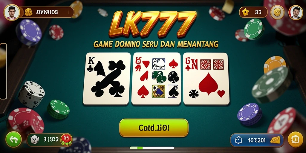 Tampilan gameplay LK777 yang mendebarkan dalam permainan Domino.