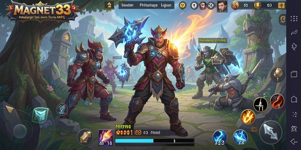 Tampilan dinamis dari gameplay ARPG di MAGNET33.