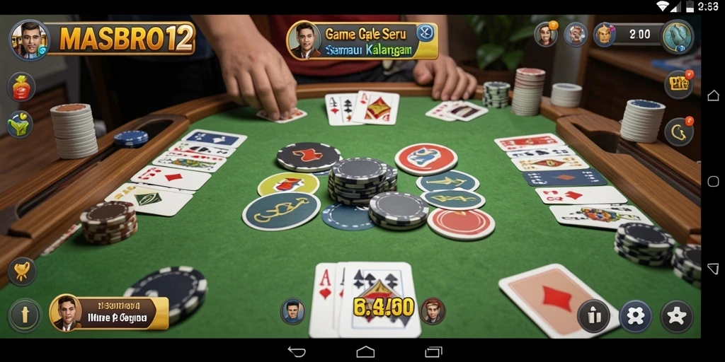 Tampilan menarik dari gameplay Gaple di MASBRO12.