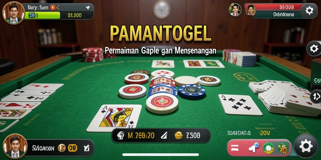 Screenshot gameplay Gaple yang seru dan interaktif.