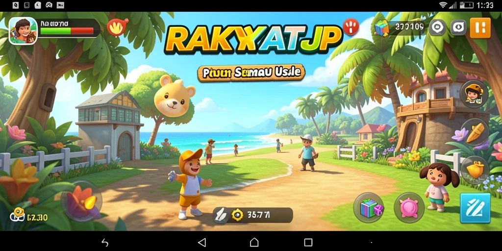 Screenshot game RAKYATJP menampilkan gameplay santai yang menyenangkan.