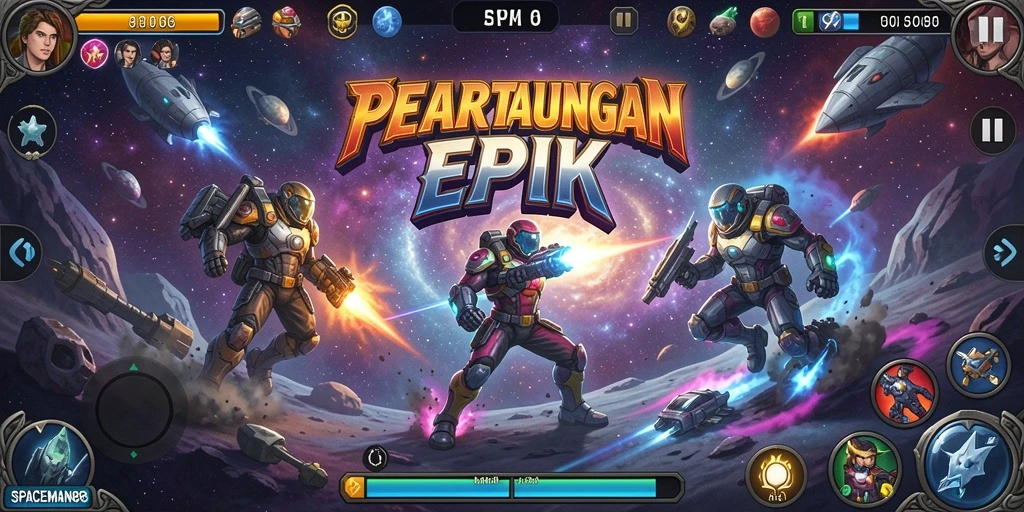 Gameplay Fighting seru di SPACEMAN88 dengan karakter beragam.
