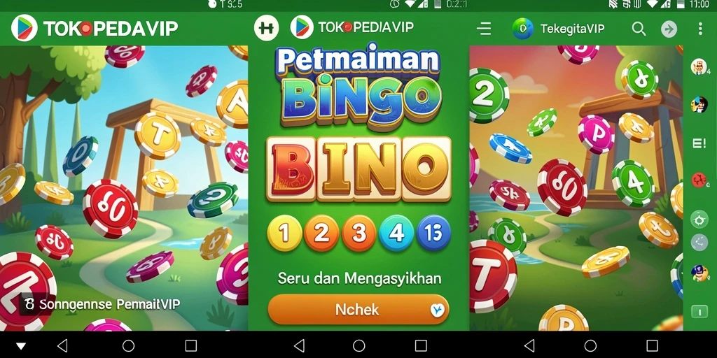 Tampilan gameplay seru di TOKOPEDIAVIP, nikmati permainan Bingo sekarang!