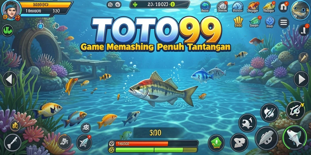 Gameplay TOTO99 yang menampilkan aksi memancing yang seru dan mendebarkan.