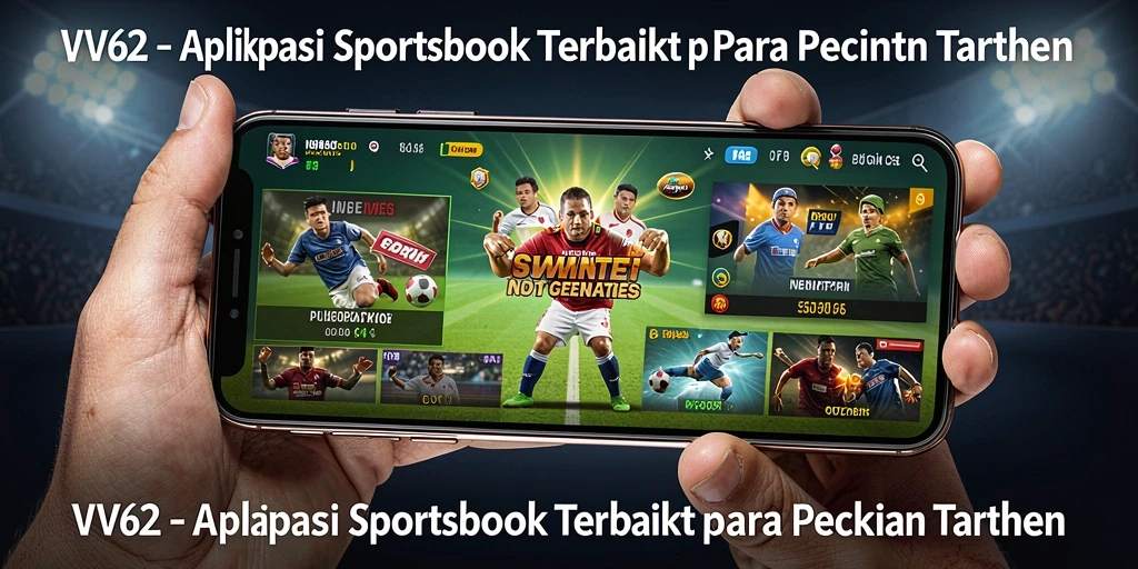 Screenshot utama VV62 menampilkan fitur taruhan olahraga yang interaktif.